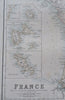 France & Colonies Bourbon Martinique Guadeloupe 1854-62 Swanston map