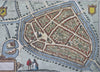 Geldern Westphalia Germany Holy Roman Empire c. 1630 lovely engraved city plan