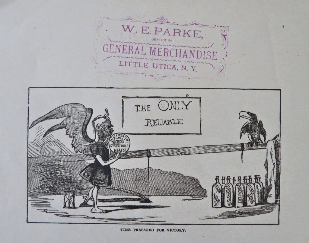 Wright's Indian Vegetable Pills Patent Medicine c. 1860's advertising leaflet
