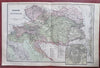 Austria-Hungary Hapsburg Empire Croatia Bohemia Silesia Vienna 1858-59 map