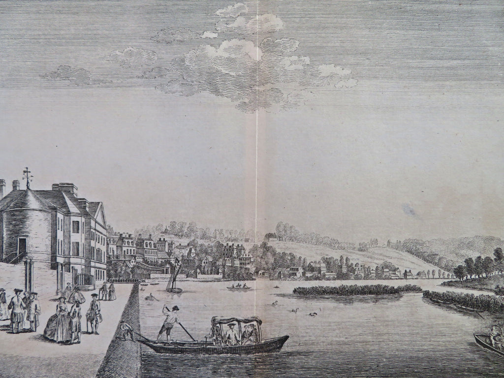 Richmond Hill Earl of Cholmondelly Thames River London 1770's landscape view