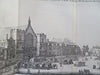 Westminster Abbey London Architectural View & Street Scene early 1700's print