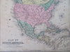 North America Antebellum United States Canada Mexico Alaska 1853 lot x 2 maps