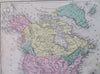 North America Antebellum United States Canada Mexico Alaska 1853 lot x 2 maps