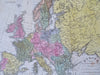 Europe Congress of Vienna German Confederation 1821 M. Carey lg. hand color map