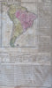 North & South America early United States 1821 Phila. Carey lg. hand color map