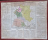 Poland Lithuania Galicia East Prussia 1821 Phila. by M. Carey lg. hand color map