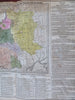 Poland Lithuania Galicia East Prussia 1821 Phila. by M. Carey lg. hand color map