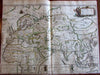 Africa Europe Asia India China 1679 DuVal World map rare folio sheet