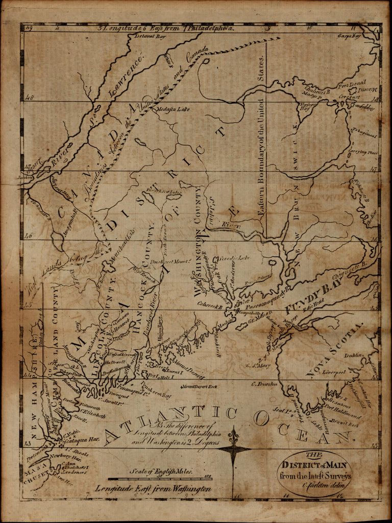 Discussing the first printed map of Maine (1795)