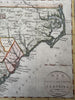 North & South Carolina 1796 Amos Doolittle rare antique map Wheat & Brun #585