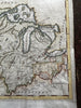 U. S. North West Territory 1796 rare beautiful American map Hill engraved HC