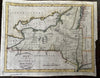 New York State 1796 Dennison & Amos Doolittle fine scarce antique hc map