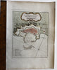 Italy north coast Civita-Vecchia harbor Mediterranean c.1760 Bellin antique map