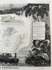 French Colonies Africa Senegambia Madagascar 1845 decorative pictorial map