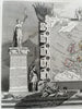 European continent 1845 decorative pictorial map w/ cherubs statues vignettes