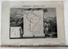 South America continent 1845 decorative pictorial map w/ scenes of natives