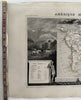 South America continent 1845 decorative pictorial map w/ scenes of natives