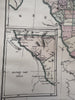 Texas & Indian Territory 1873 JD Williams large hand colored early state map