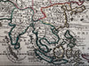 Asia from Arabia to Japan China Iran India 1719 Chiquet decorative cartouche map