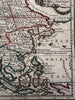 Asia from Arabia to Japan China Iran India 1719 Chiquet decorative cartouche map