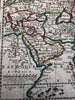 Asia from Arabia to Japan China Iran India 1719 Chiquet decorative cartouche map