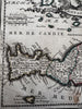 Crete Duchy of Candia Venetian Republic 1719 Chiquet decorative small map