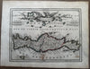 Crete Duchy of Candia Venetian Republic 1719 Chiquet decorative small map