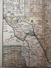 Texas c.1880 state by itself scarce color lithographed map census colored people