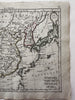 China Asia Korea Japan 1806 Herisson old hand color engraved miniature map