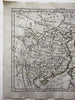 China Asia Korea Japan 1806 Herisson old hand color engraved miniature map