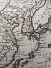 China Asia Korea Japan 1806 Herisson old hand color engraved miniature map