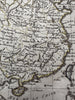 China Asia Korea Japan 1806 Herisson old hand color engraved miniature map