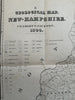 New Hampshire 1844 Geological large scarce map by Charles Jackson