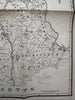 New Hampshire 1844 Geological large scarce map by Charles Jackson