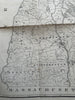 New Hampshire 1844 Geological large scarce map by Charles Jackson