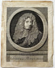 Samuel Pufendorf c.1740 Holzhalb scarce copper engraved portrait print