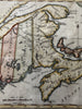 District of Maine Nova Scotia 1796 Amos Doolittle rare American hand colored map