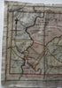 Pennsylvania 1796 Harris Doolittle rare American hand colored early state map