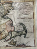 Massachusetts 1796 Denison & Samuel Hill rare early American hand colored map