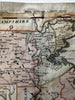 Massachusetts 1796 Denison & Samuel Hill rare early American hand colored map