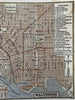 Baltimore Maryland city plan 1855 w/ detailed key hand colored map