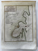 Acapulco Mexico 1754 harbor coast nautical map fine hand colored engraving