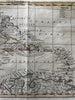 West Indies Caribbean 1796 Doolittle old engraved map w/ fine hand coloring