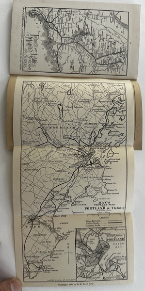Portland Maine 1906 Hay’s Summer harbor trips booklet w/ Trolley & Tourist maps