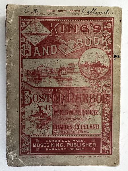 Boston Harbor handbook King 1883 Sweetser pictorial paper wrappers Copeland art