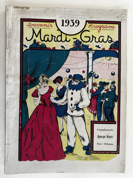 Mardi-Gras celebration 1939 New Orleans show book Reyer floats history ads pics