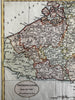 Belgium Low countries 1808 Flanders Luxembourg attractive engraved antique map
