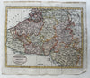 Belgium Low countries 1808 Flanders Luxembourg attractive engraved antique map