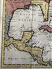 Caribbean Gulf Mexico Cuba Florida Louisiana 1754 Bellin hand color antique map